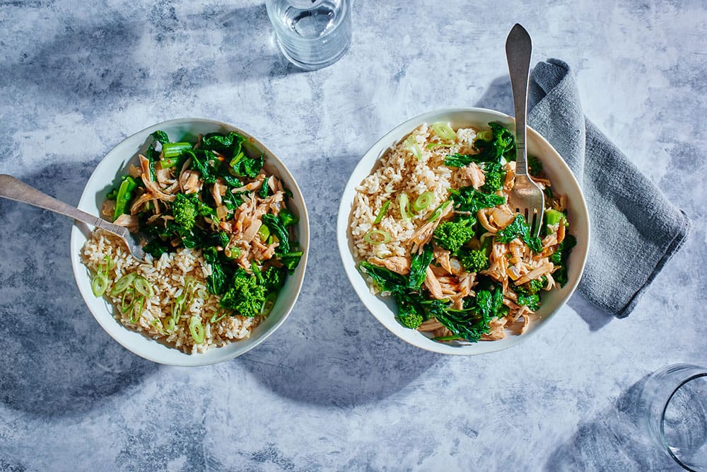 Broccoli Rabe Slow Cooker Chicken Teriyaki